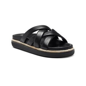 VINCE CAMUTO Womens Black Chavelle Platform Slip On Slide Sandals Shoes 6 M